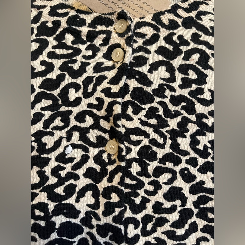 JCREW NWT Animal Print Cardigan -Hand Printed - Picture 4 of 15